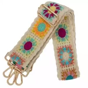 Crochet Patchwork Adjustable Strap-NWT